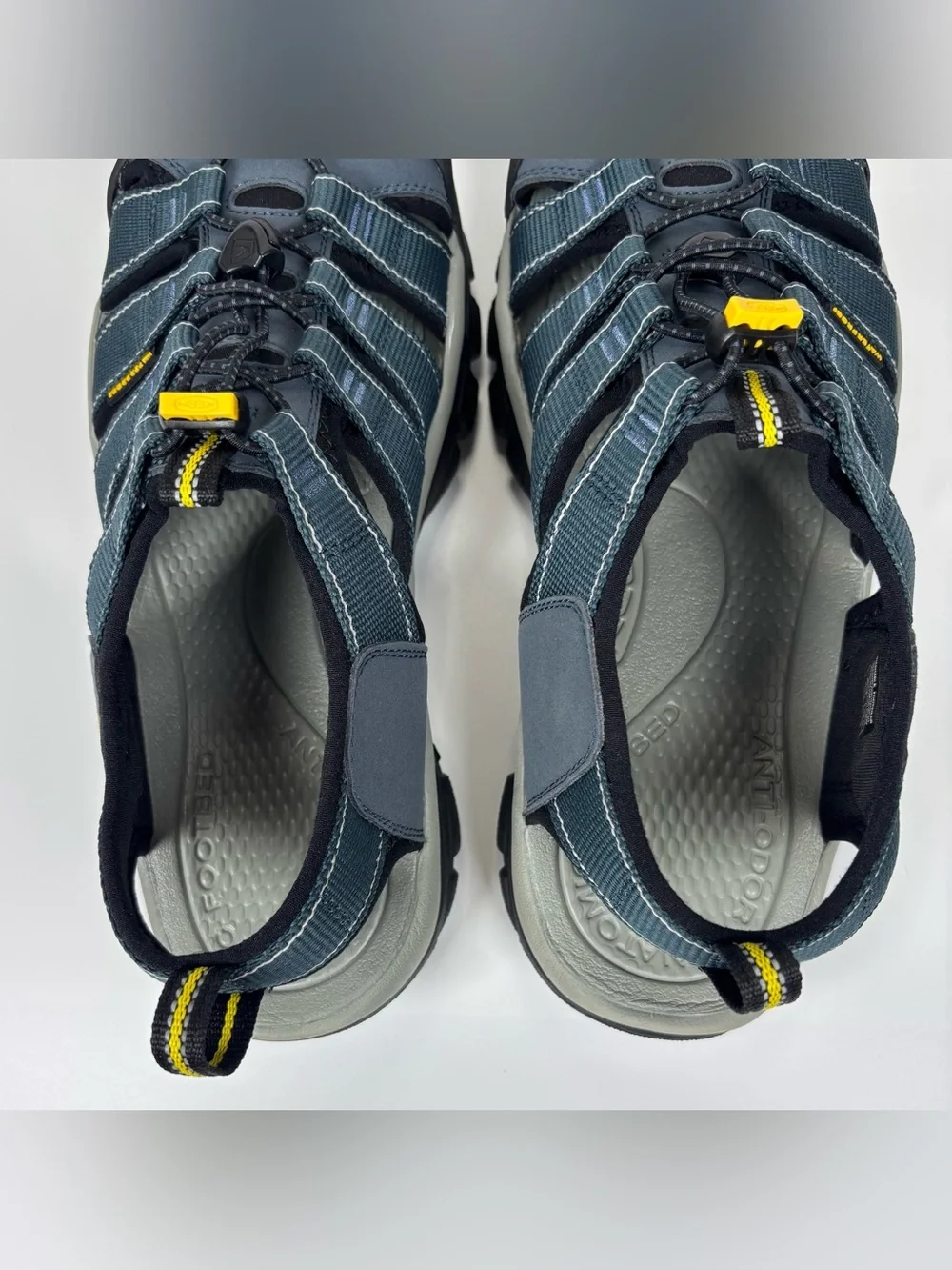 KEEN Newport H2 Mens US 11.5 Sport Sandals Navy Medium Gray Waterproof 1001938